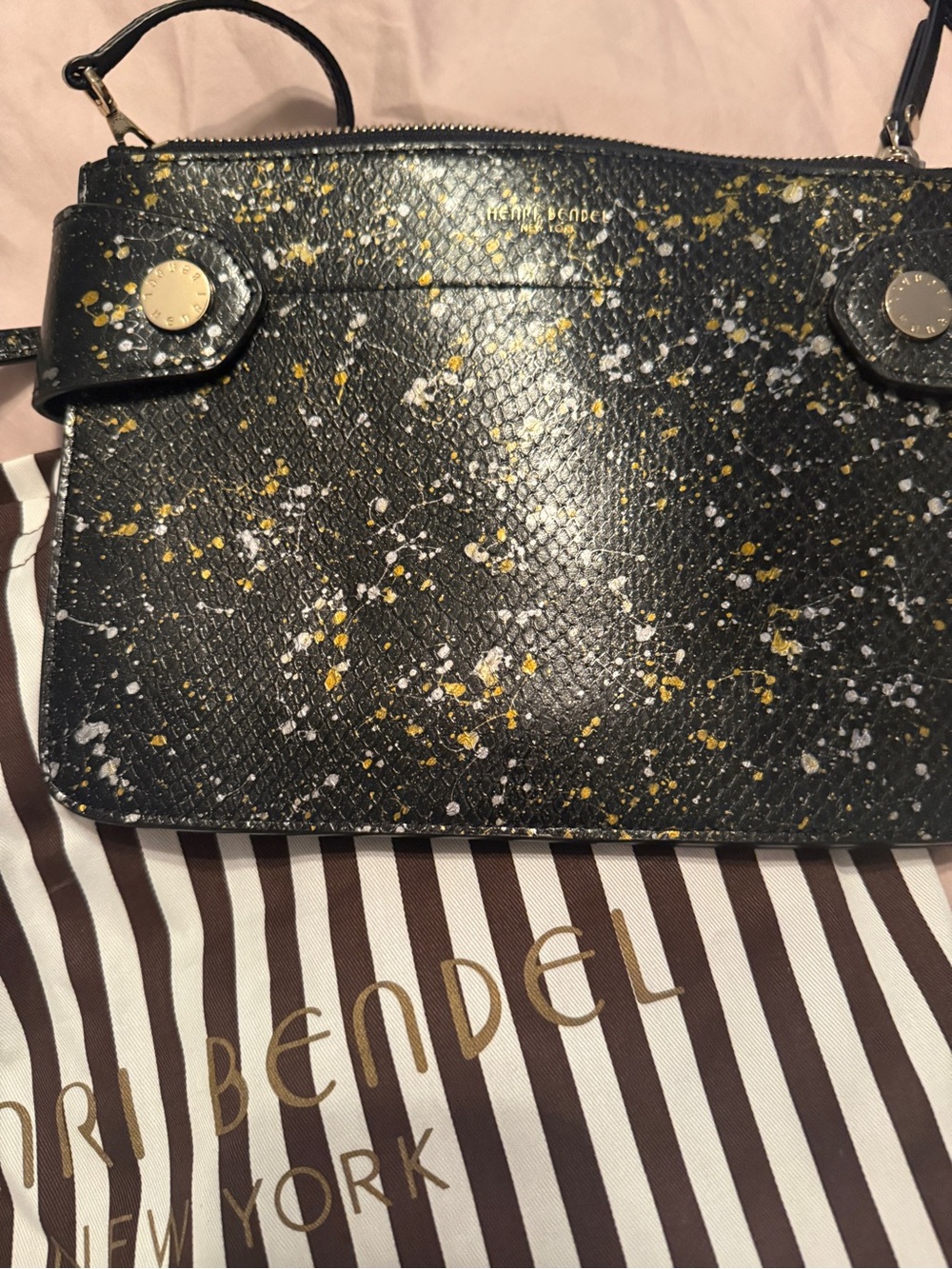 Henri Bendel snakeskin splatter crossbody - Picture 2 of 3